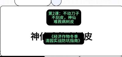 第2节：【物理手段】不动刀子不刮皮，神仙难救病树皮，课程：《经济作物冬季清园&middot;实战防坑指南》#识农AI