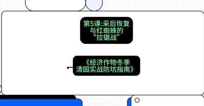 第5节：【柑橘清园】采后恢复与红蜘蛛的&ldquo;拉锯战&rdquo;，课程：《经济作物冬季清园&middot;实战防坑指南》#识农AI