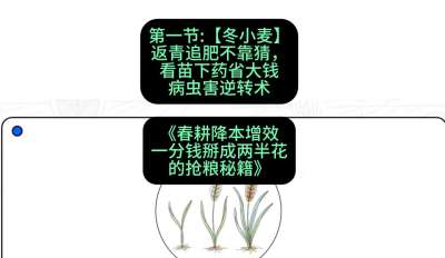 第一节：【冬小麦】返青追肥不靠猜，看苗下药省大钱